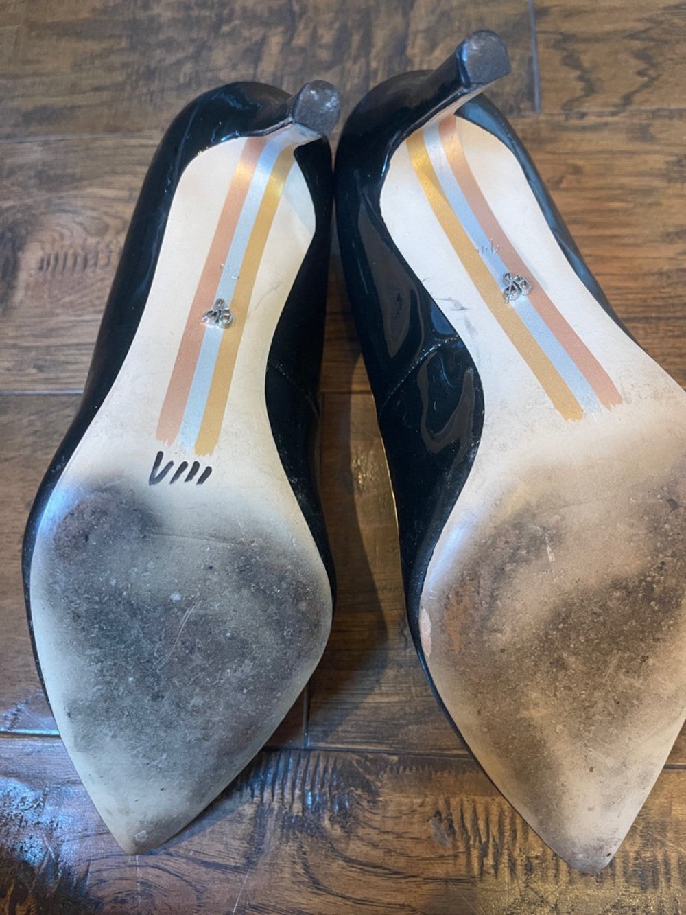 Sam Edelman Hazel Pointed Toe Pumps/Shimmery Gray Black Fade Size 7.5 - Picture 4 of 4